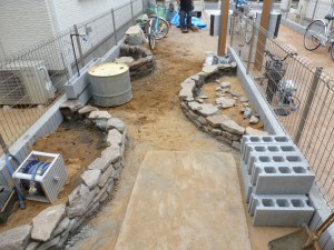 立水栓塗り壁