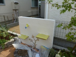 東京都江戸川区・塗り壁・立水栓