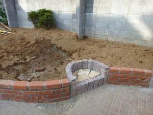 東京江戸川区、造園、階段入口
