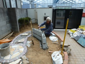 東京江戸川区リガーデン工事、飾り塗り壁