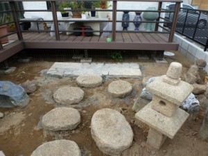 飛び石、延べ段