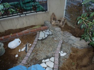 アプローチ、園路