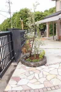 植栽・レトロレンガ花壇